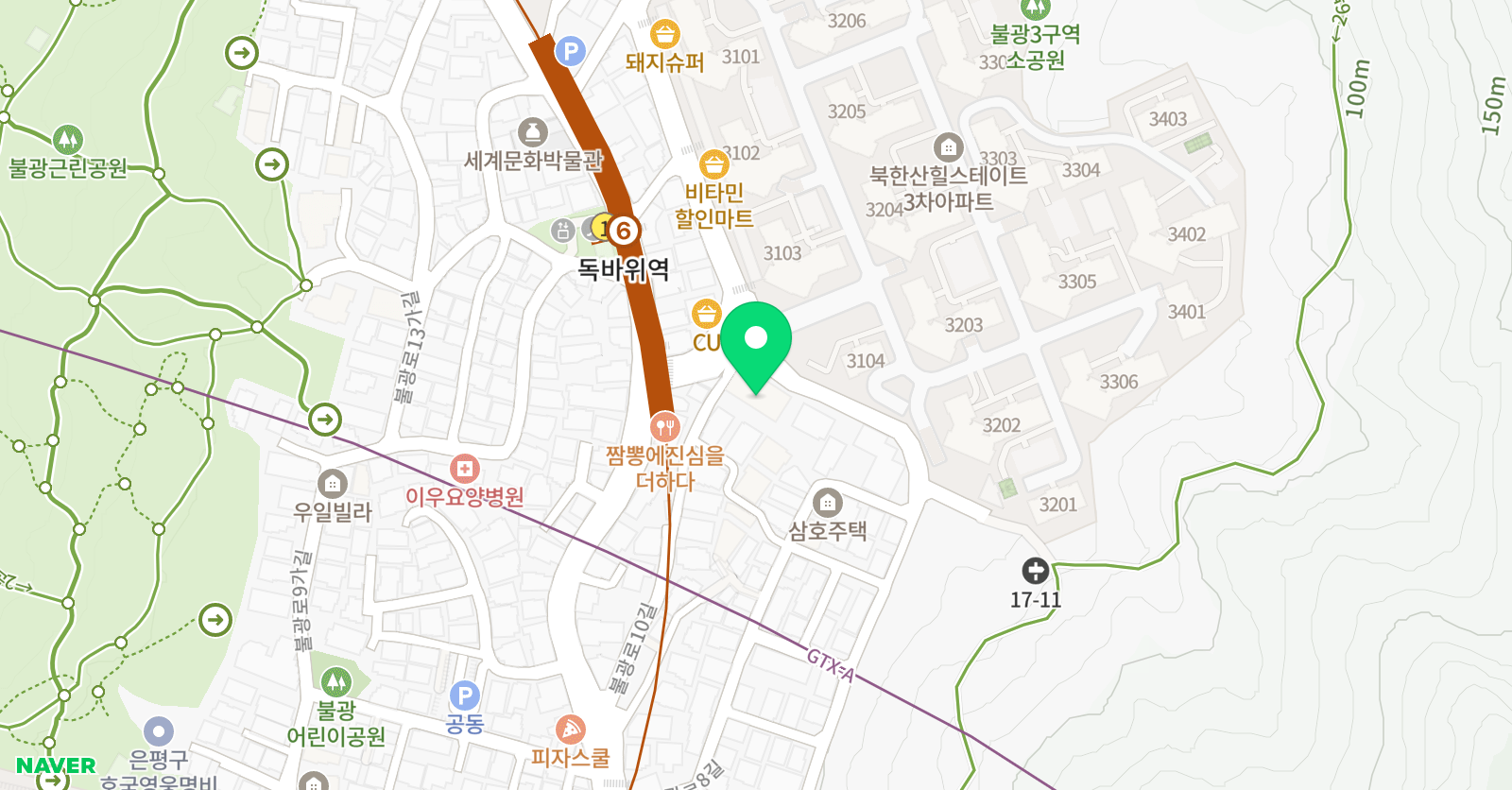 기탄 사고력교실 불광독바위1점 위치