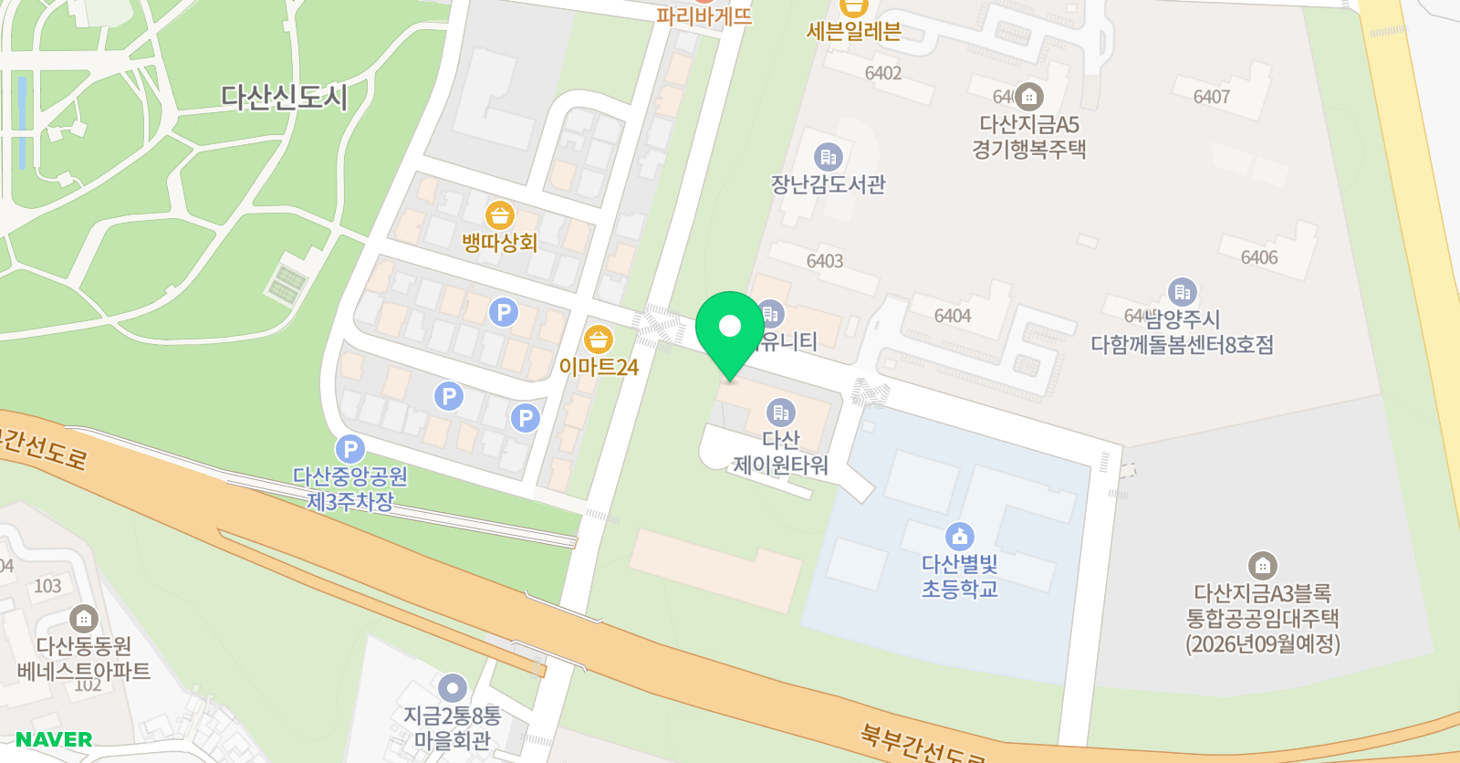 아소비 책나무 별빛 독서학원 위치