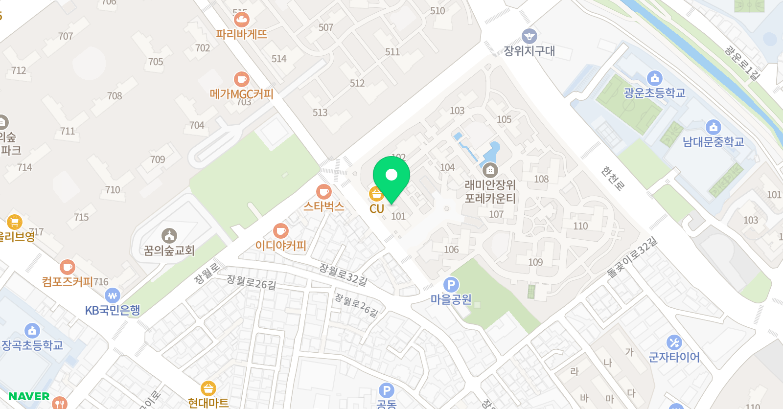 영렘브란트 성북장위클래스 위치