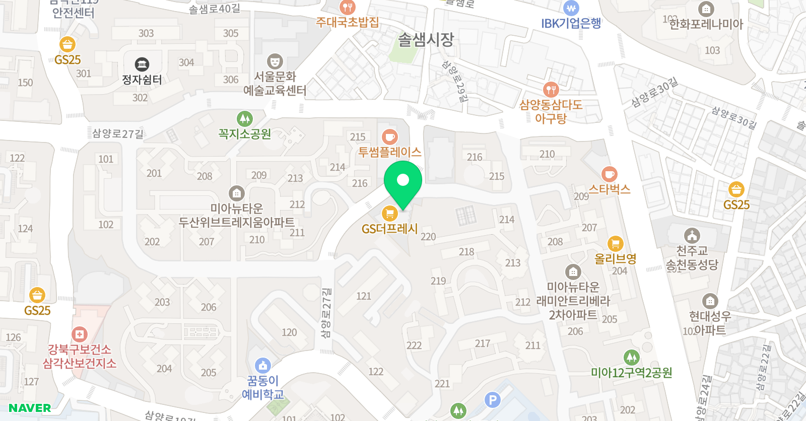 청담 어학원 강북브랜치 위치