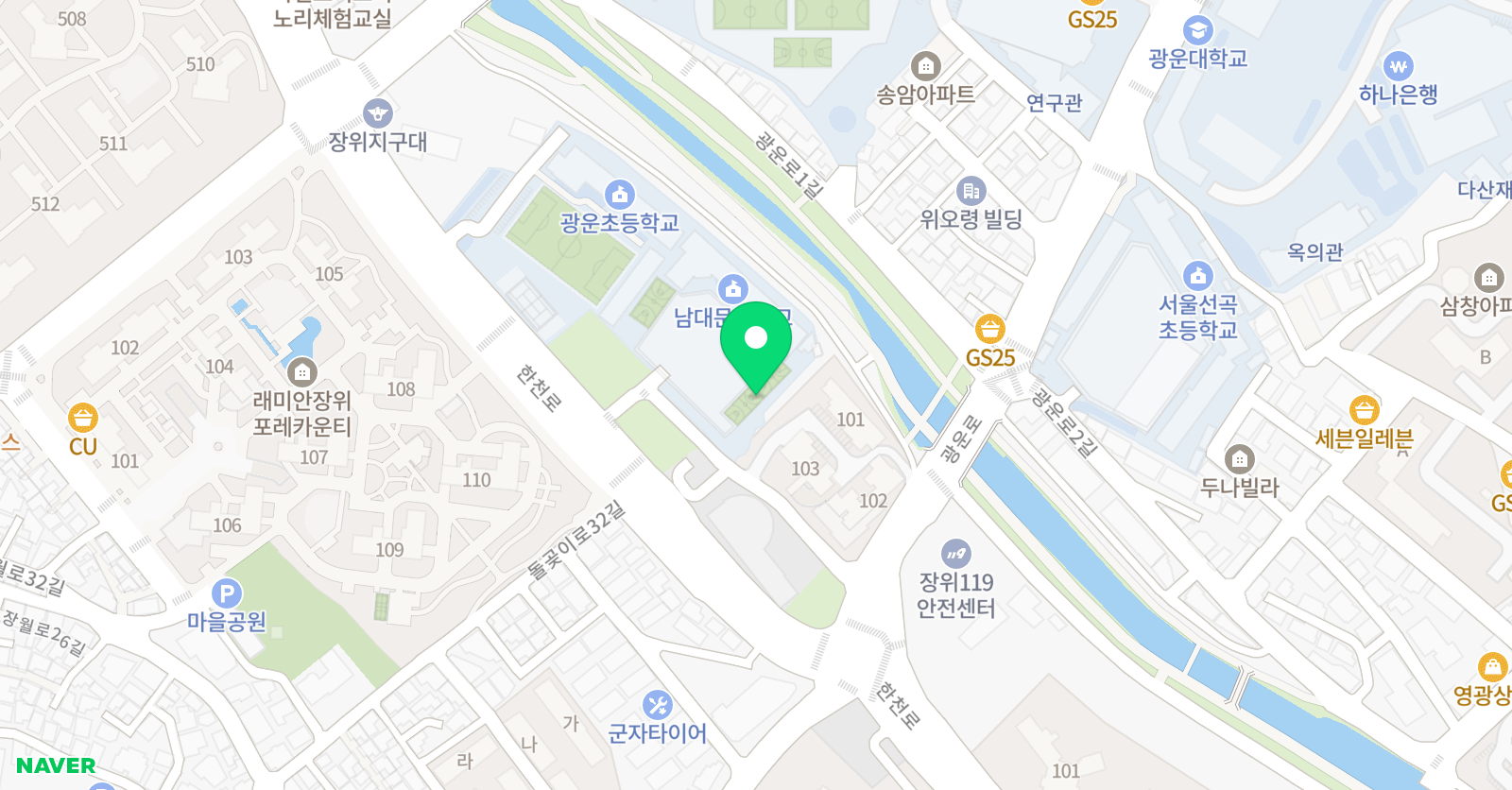 한기범 농구 교실 장위점 위치