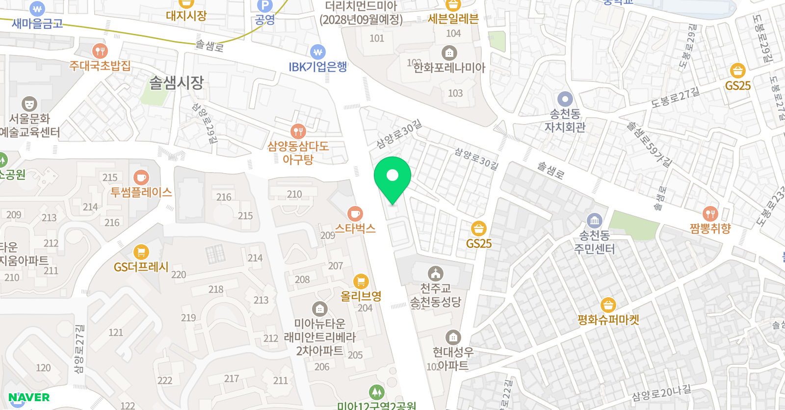 3030 영어학원 미아뉴타운 송천캠퍼스 위치