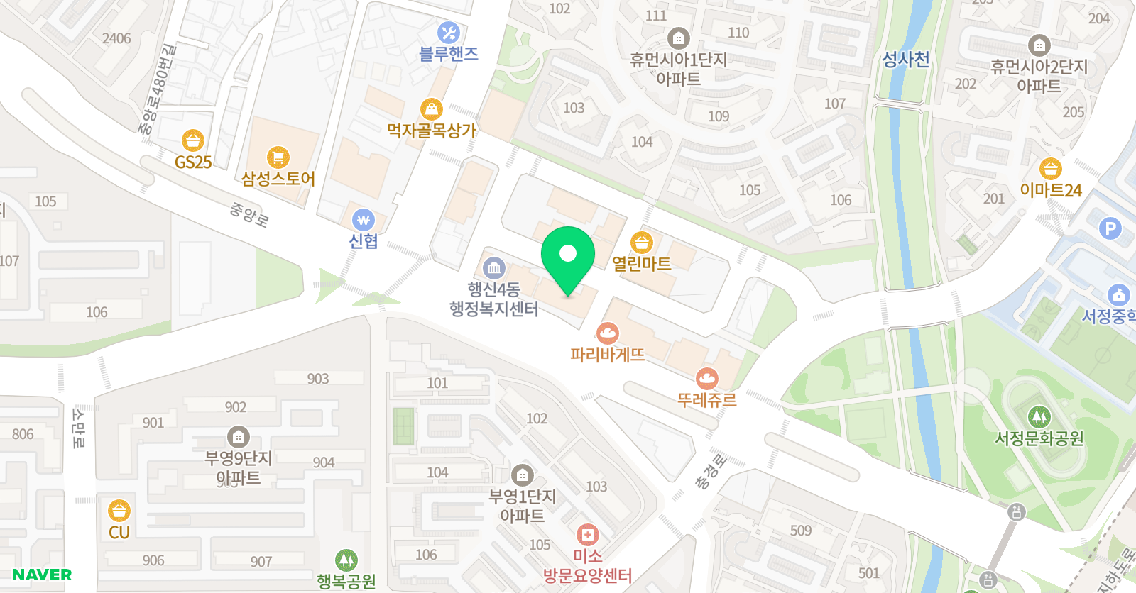 서정씨앤씨 미술학원 위치