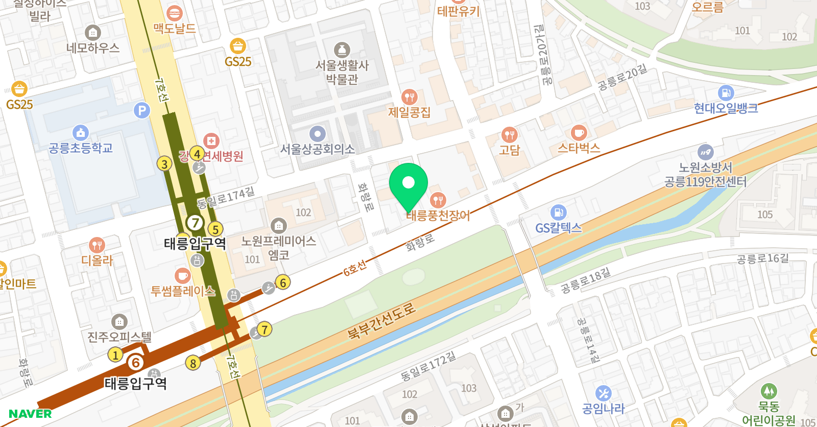 야마하 음악교실 노원공릉1타운센터 위치
