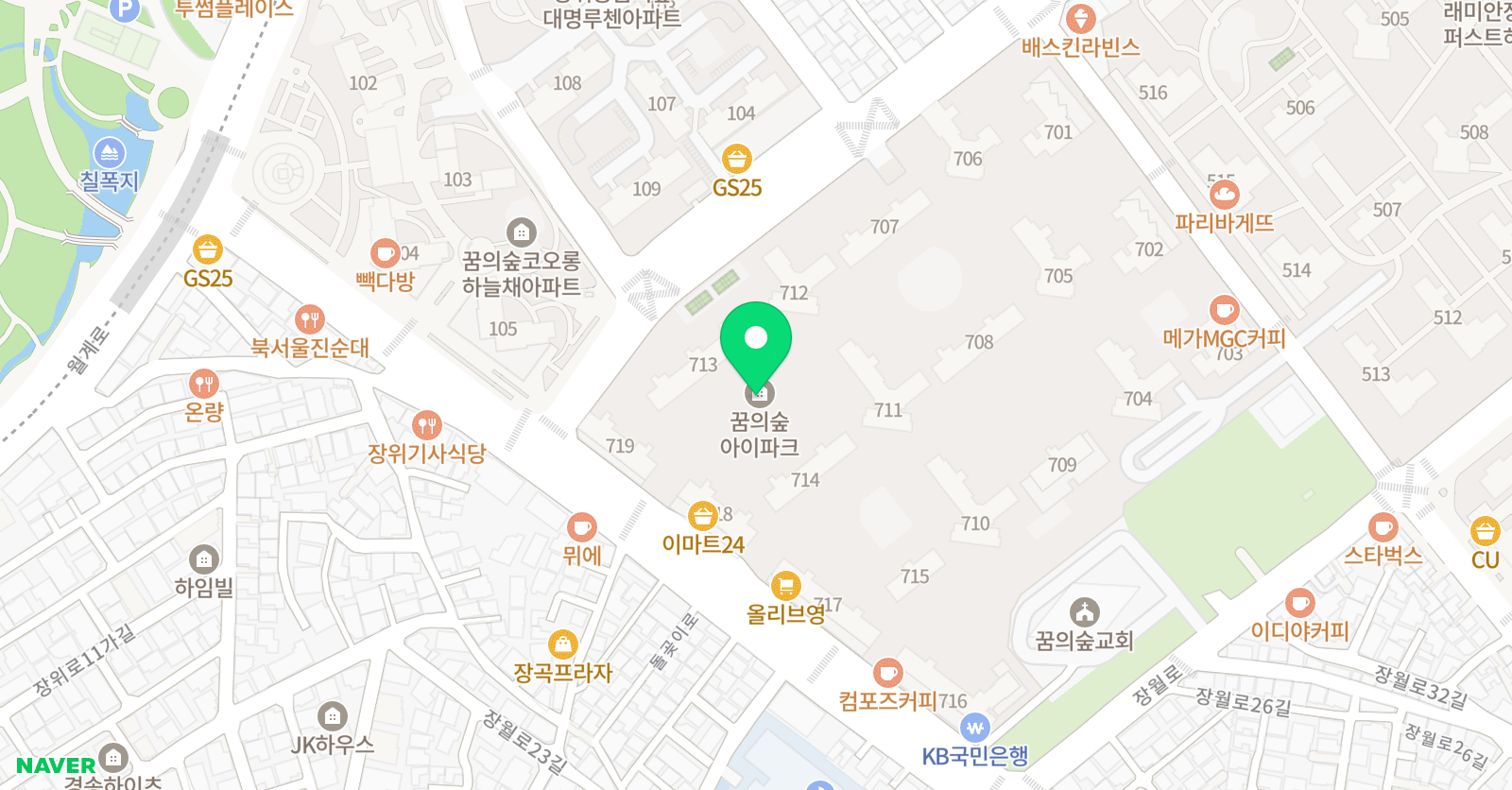 스마트해법영어 장위동 꿈의숲아이파크점 위치