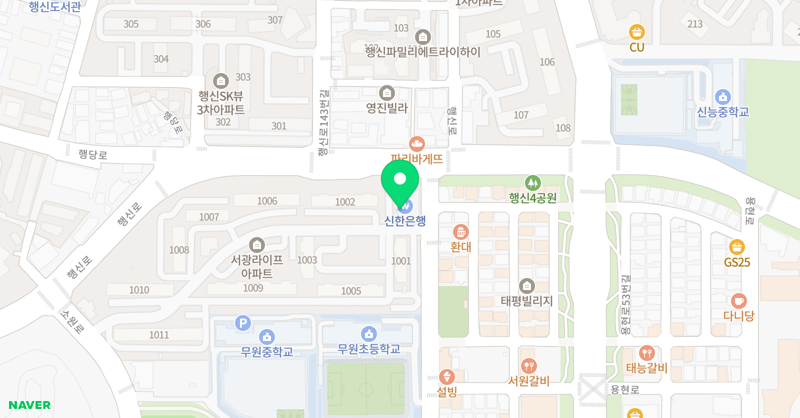 아소비 고양행신무원10단지점 위치