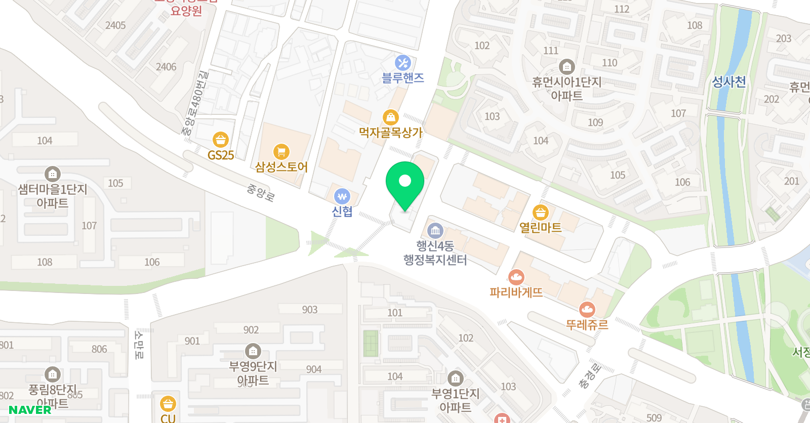 서정창조의아침 애니창아 미술학원 위치