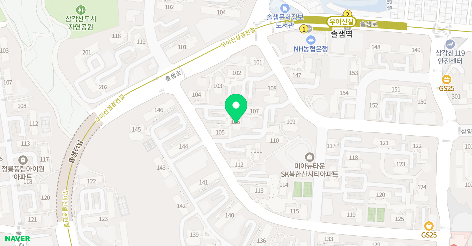크리아트 서울 삼각산원 위치