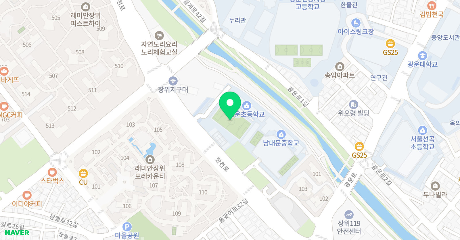 AAFC 광운초구장 위치