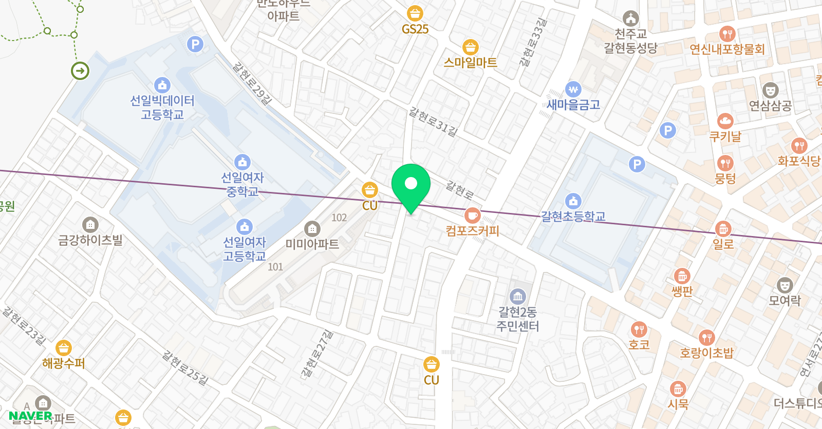 유원씨씨에스 학원 위치