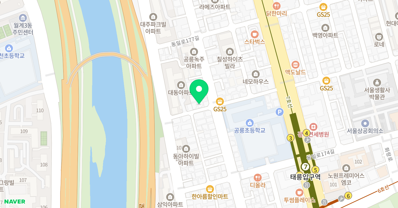 뮤엠 영어학원 공릉초점 위치