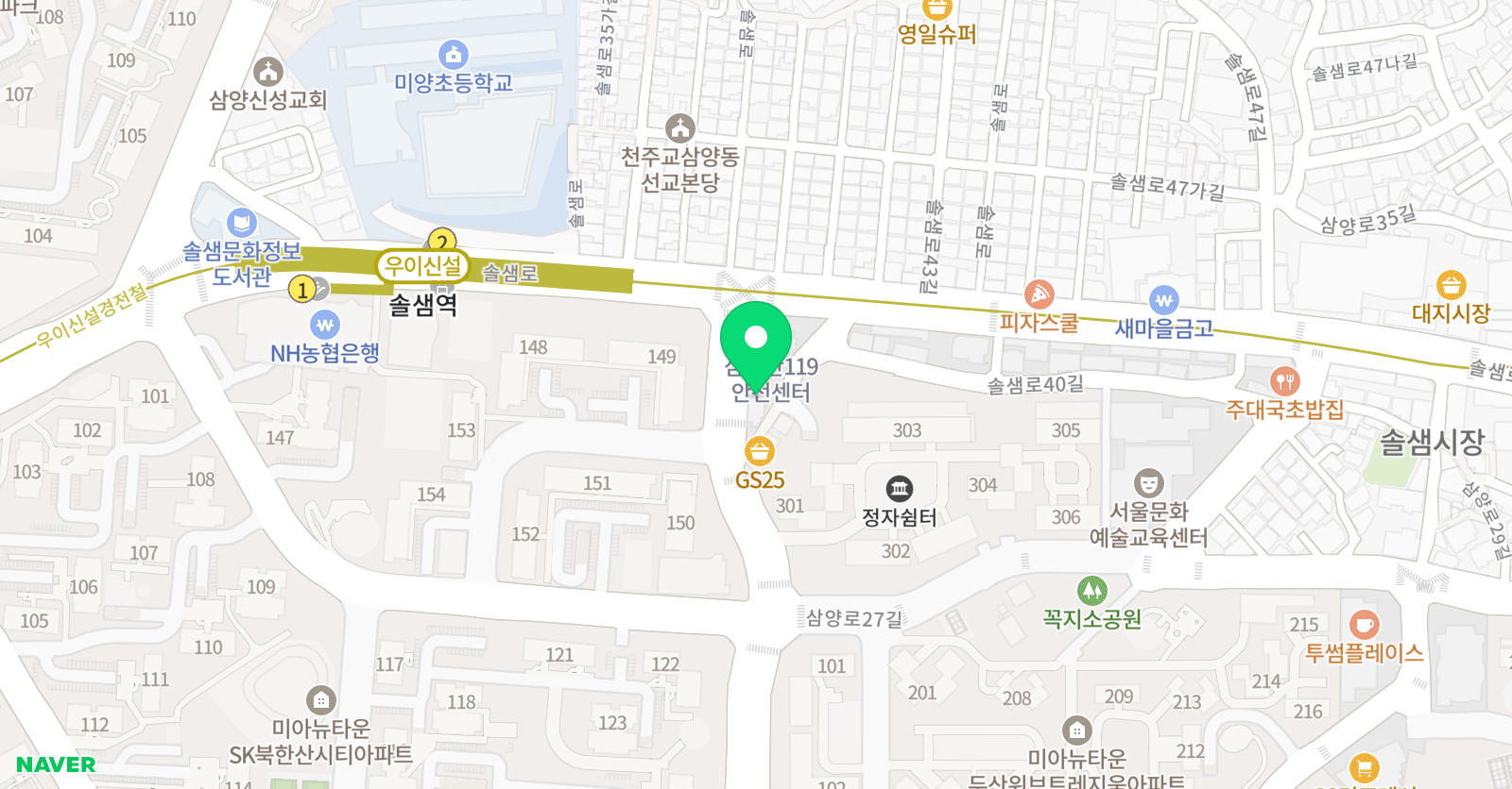 파머스 국제어학원 미아브랜치 위치