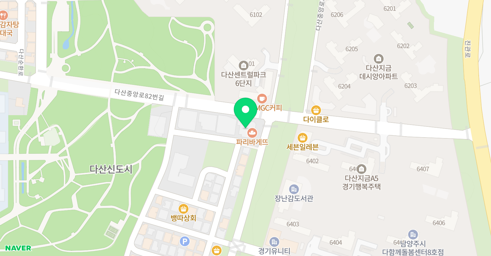 키즈스피치 마루지 남양주다산점 위치