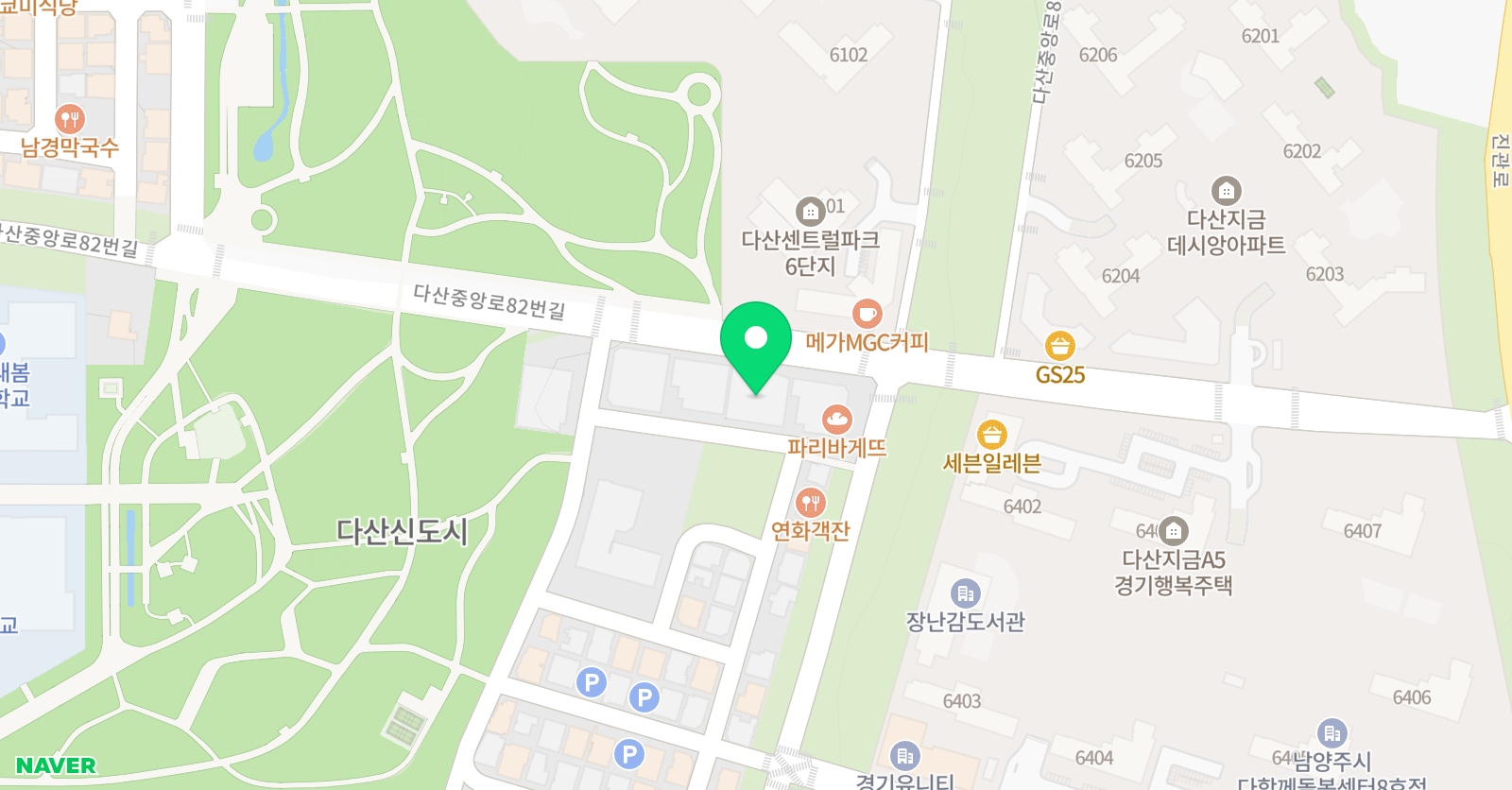 다른학원 위치