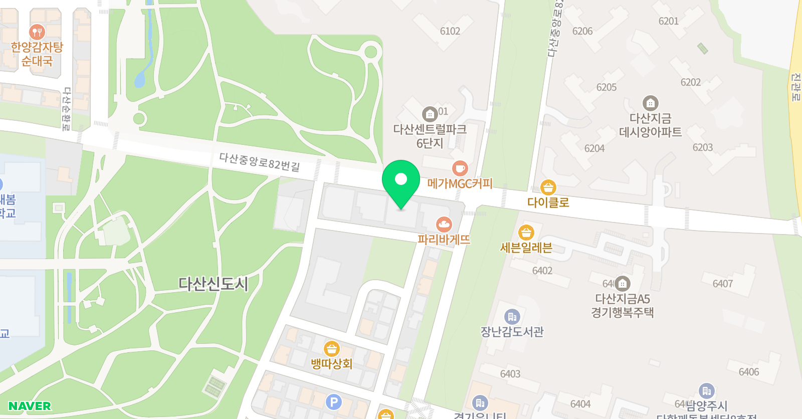 링키영어 다산해강프라자점 위치