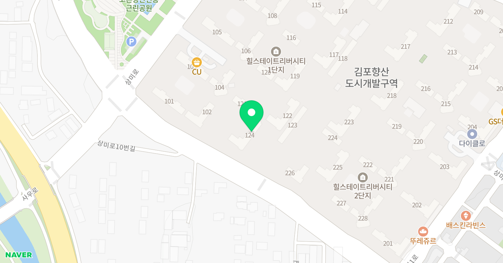 스마트해법 수학 김포향산힐스테이트1단지점 위치