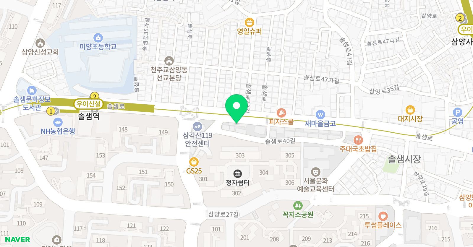 영춘 영어수학학원 위치