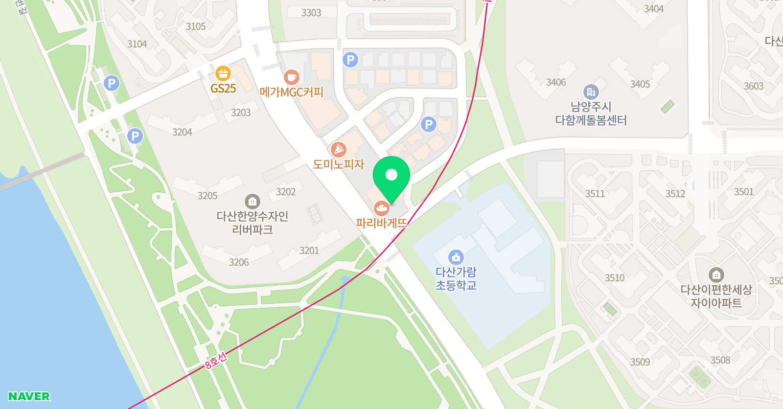 책나무 다산가람 독서학원 위치