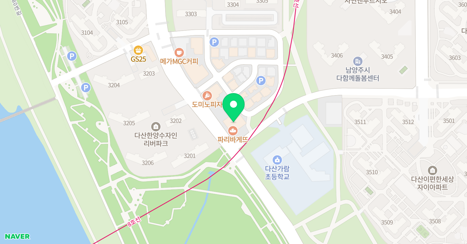 라움아트 미술학원 다산교육원 위치