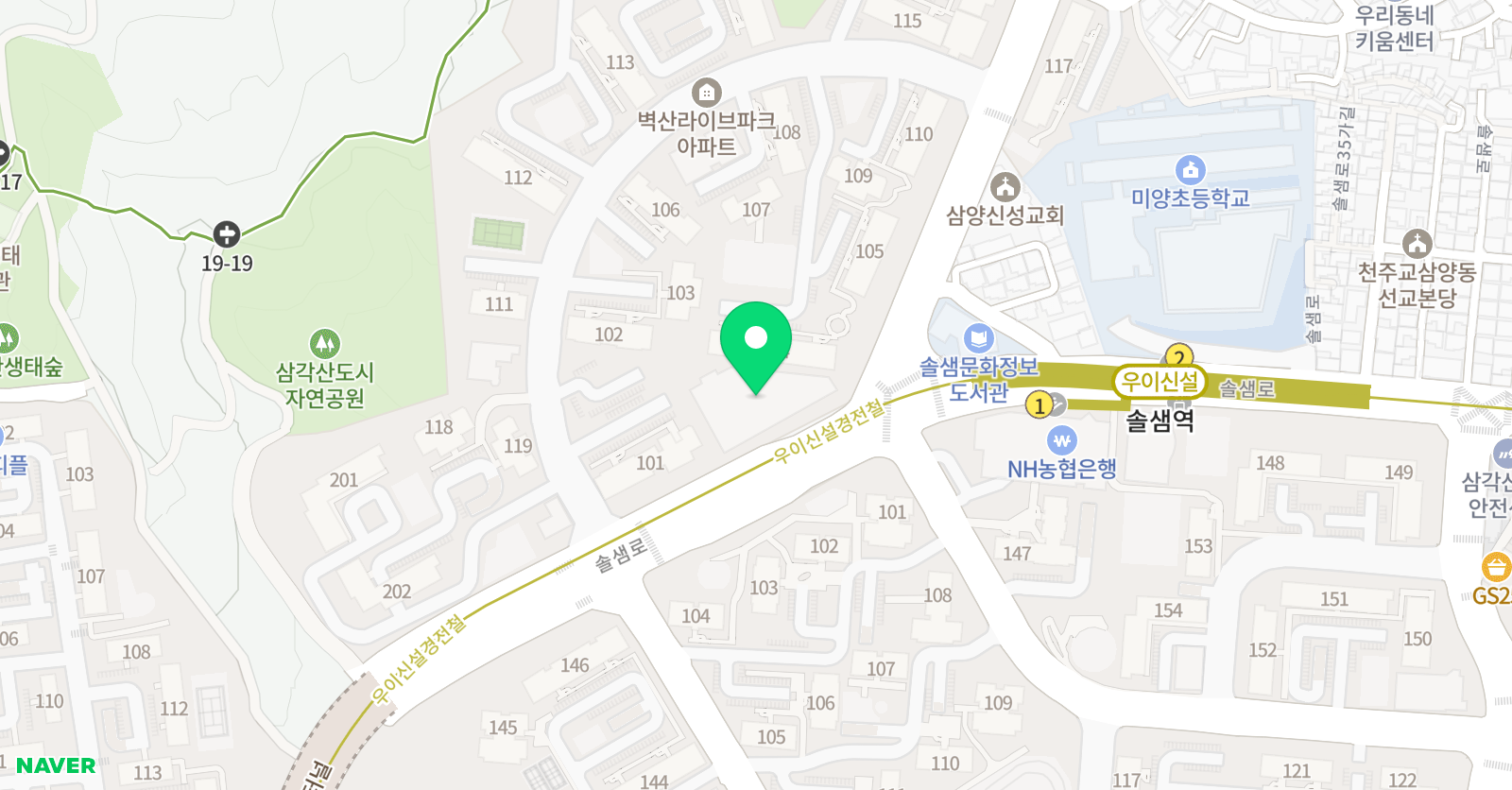 홍익창조 미술학원 위치