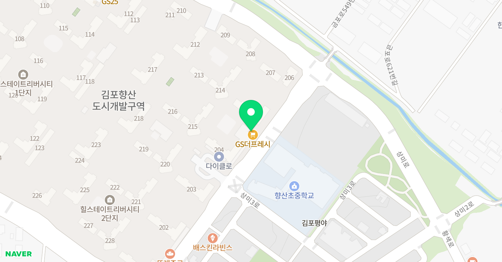 향산 태아일체 태권도 위치