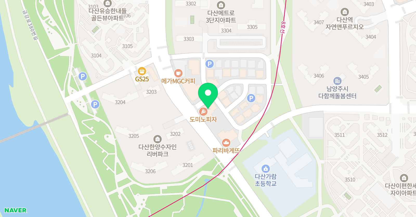 다산 태권도 명인 태권도장 위치