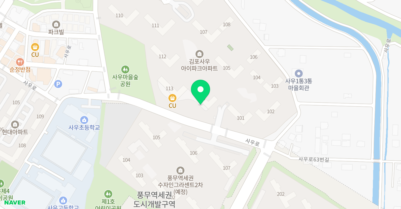 한우리 독서토론논술 김포사우아이파크교실 위치