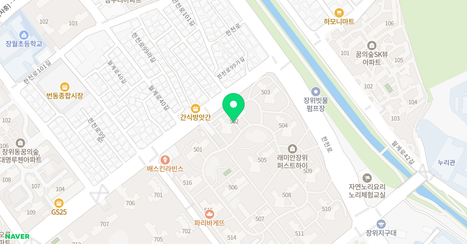 스마트해법 수학 성북장위래미안퍼스트하이점 위치