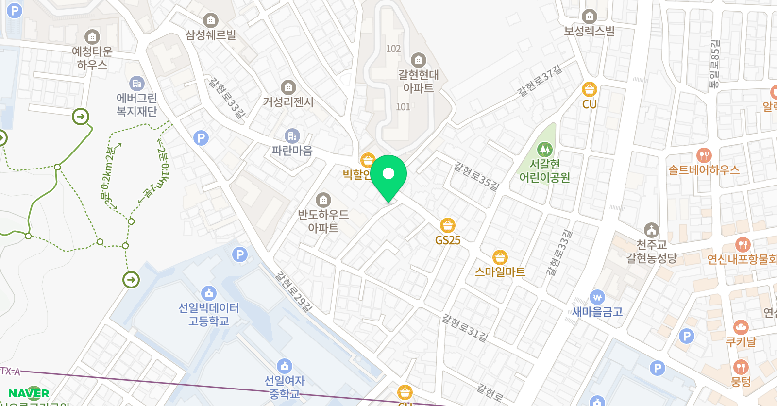 스마트 해법 영어 수학학원 선일점 위치