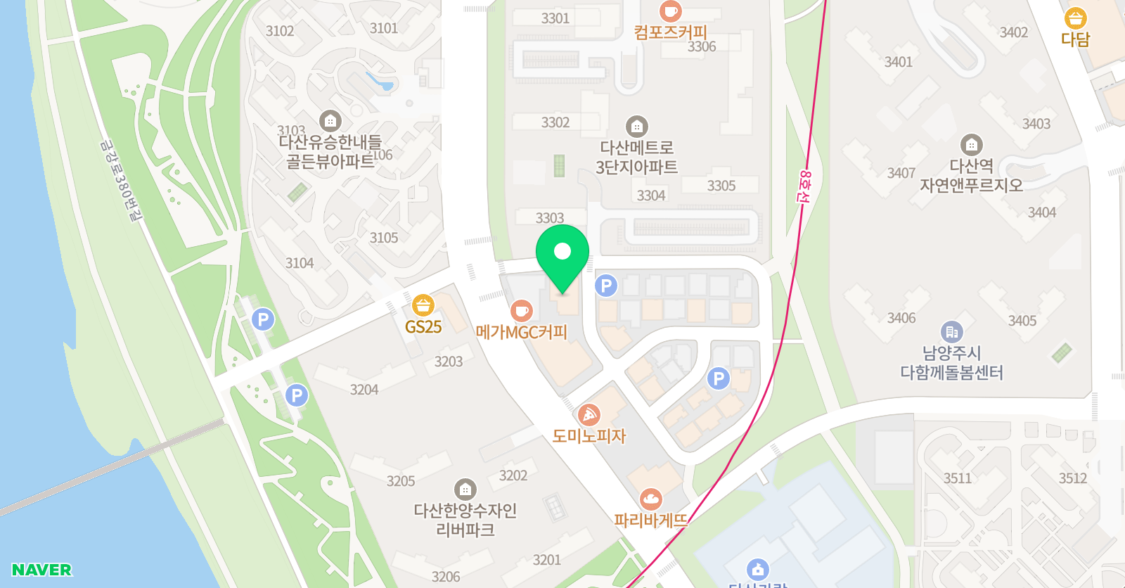 다산 린피아노음악학원 위치