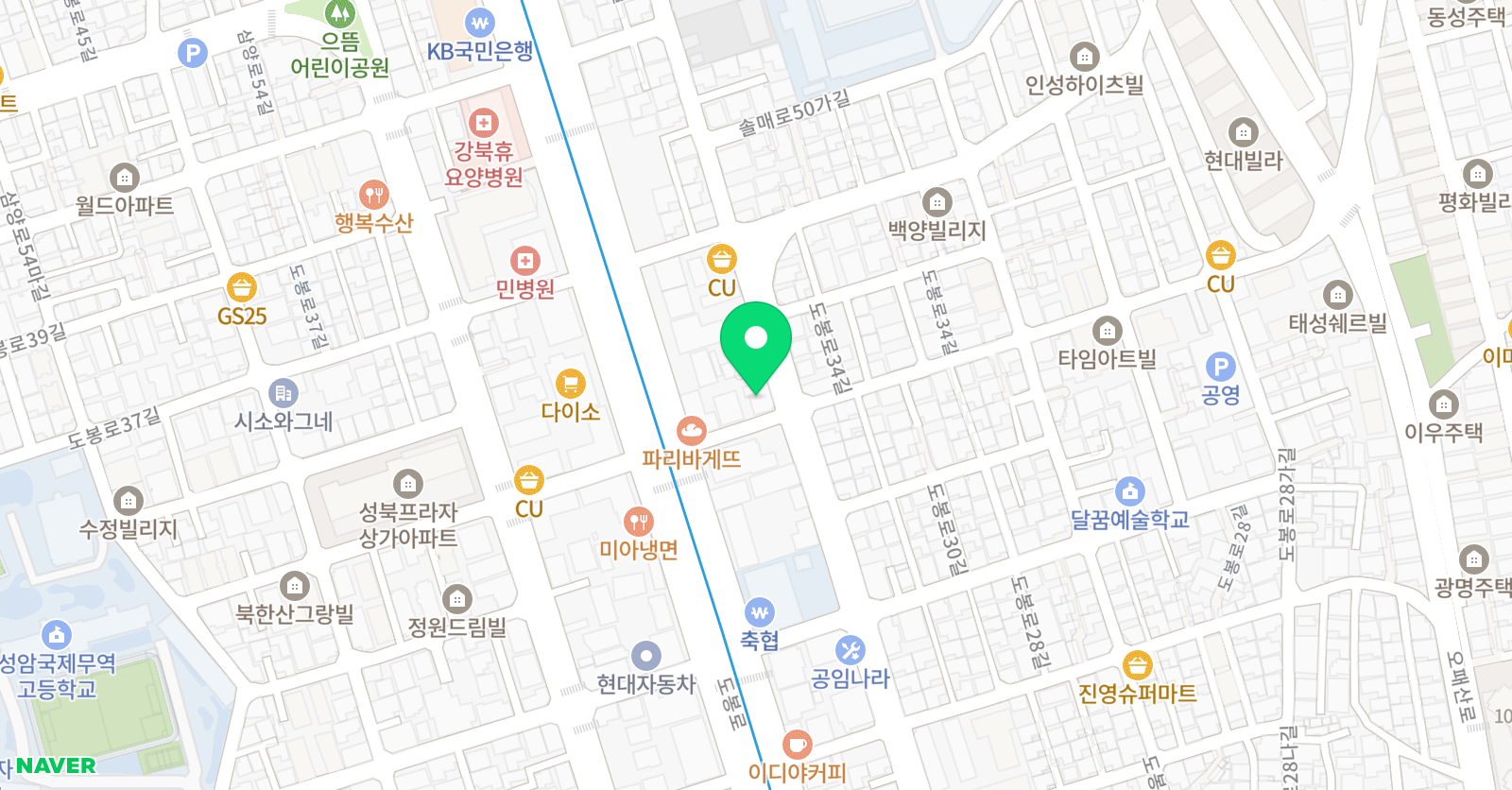 강북제일 학원 위치