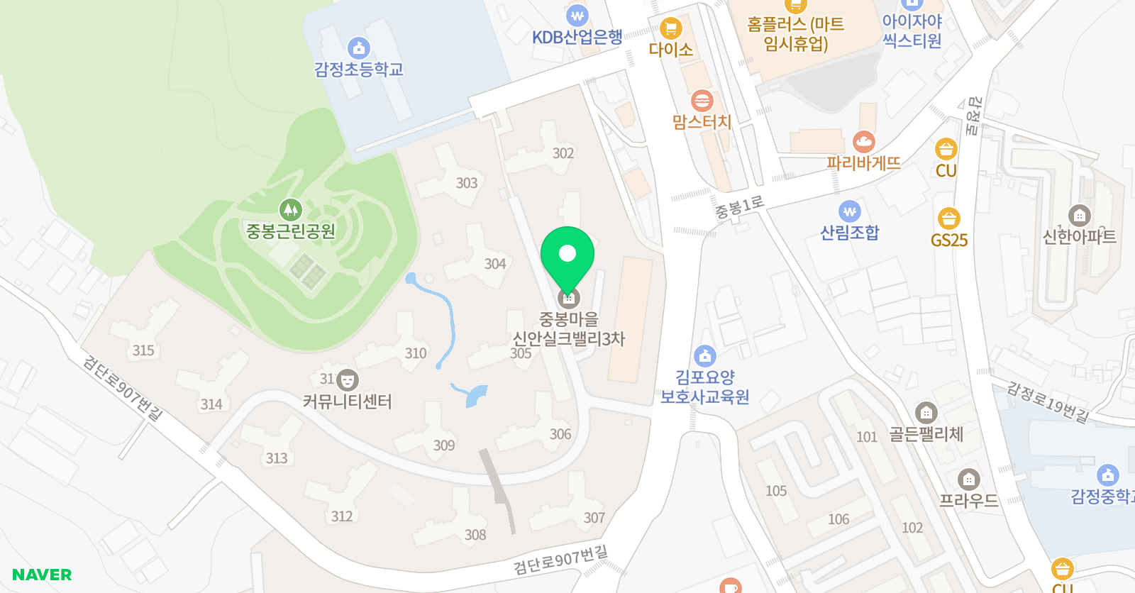 용수학전문학원 위치