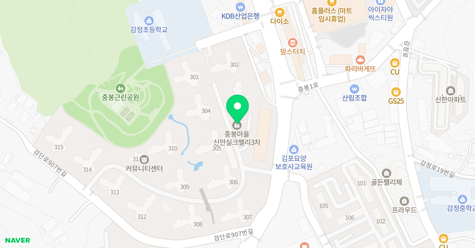 뮤엠 영어 감정점 위치