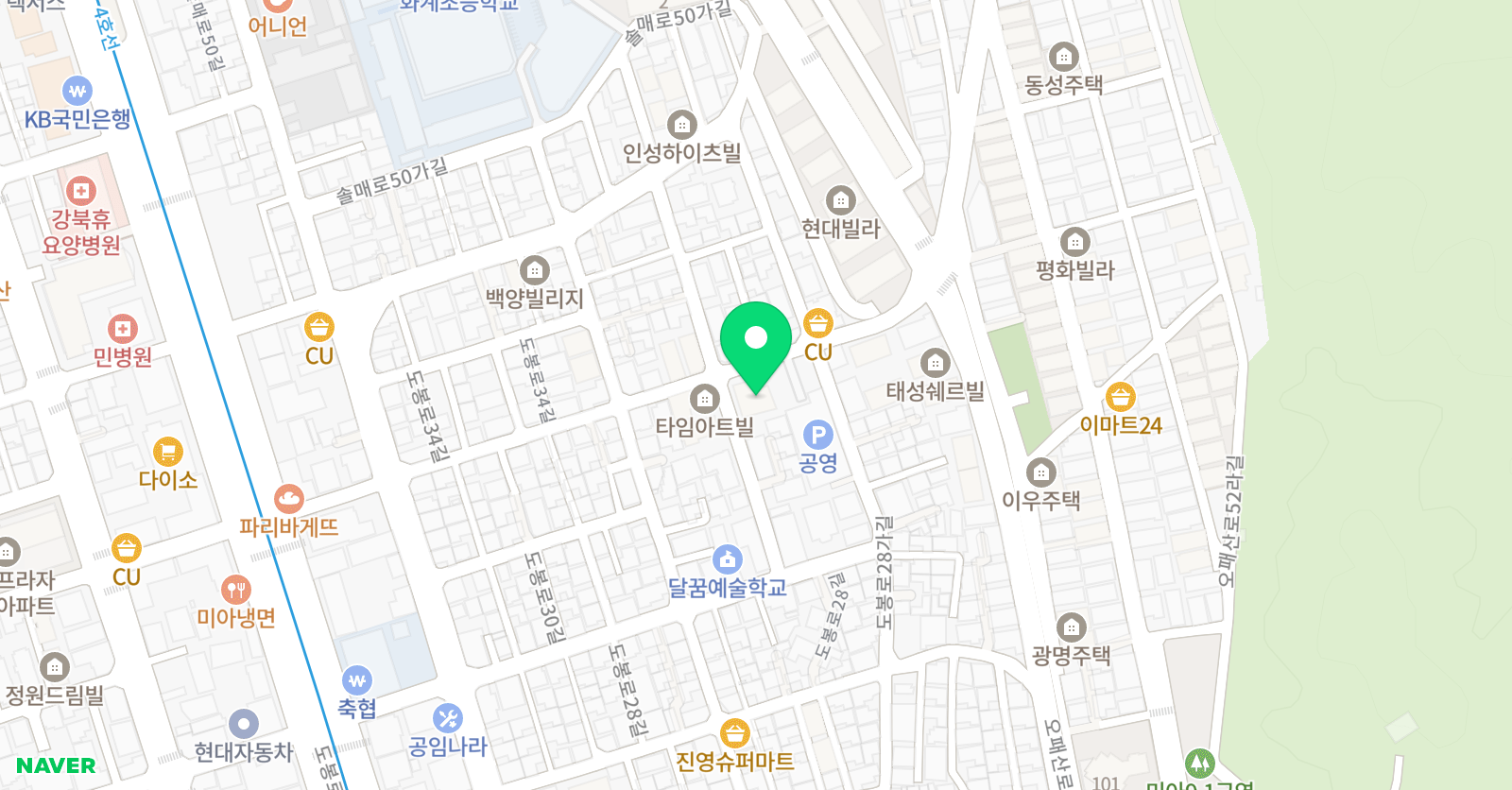 뻔뻔한 영어 위치