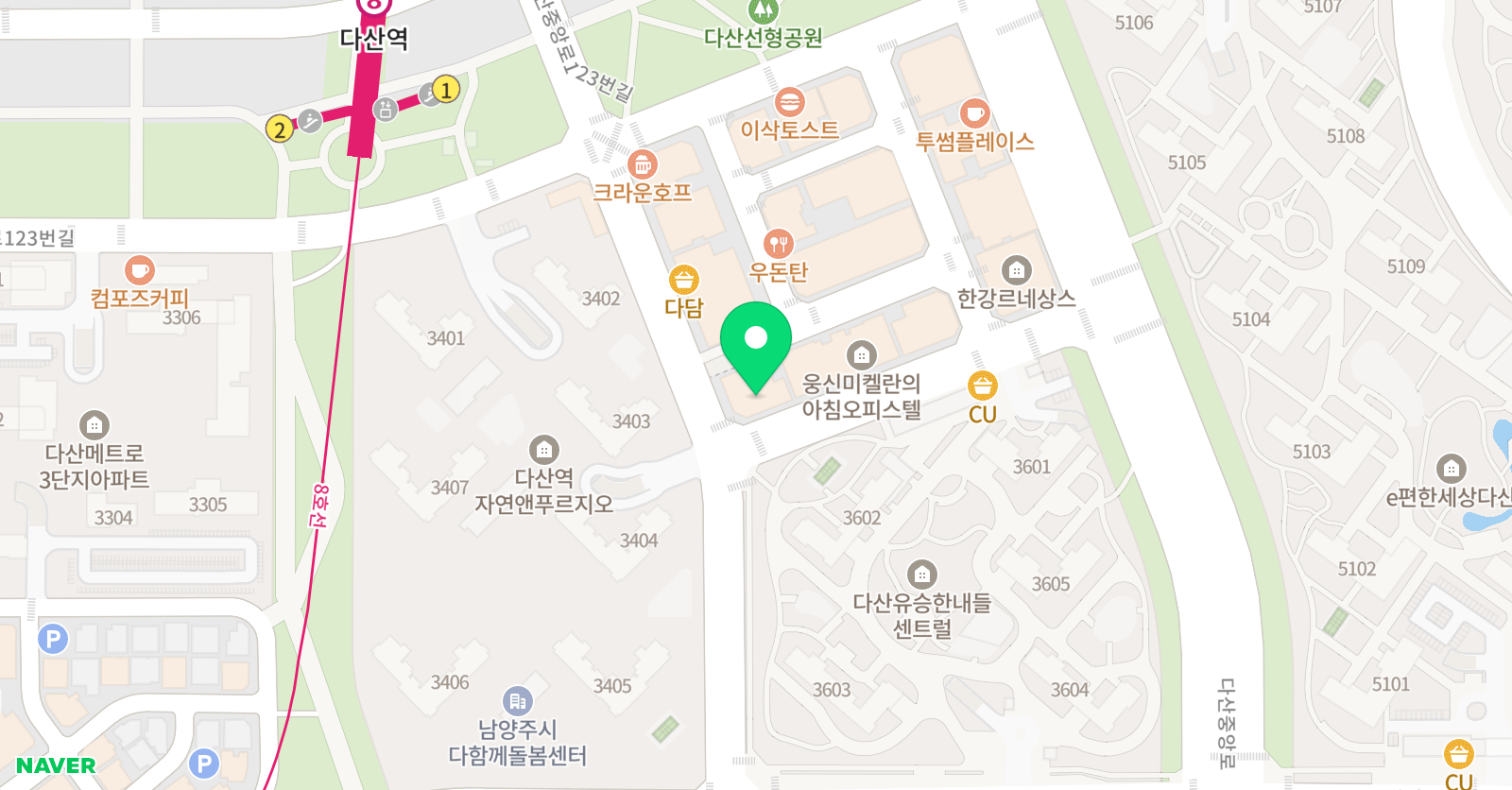 다산세종 무용아카데미 위치