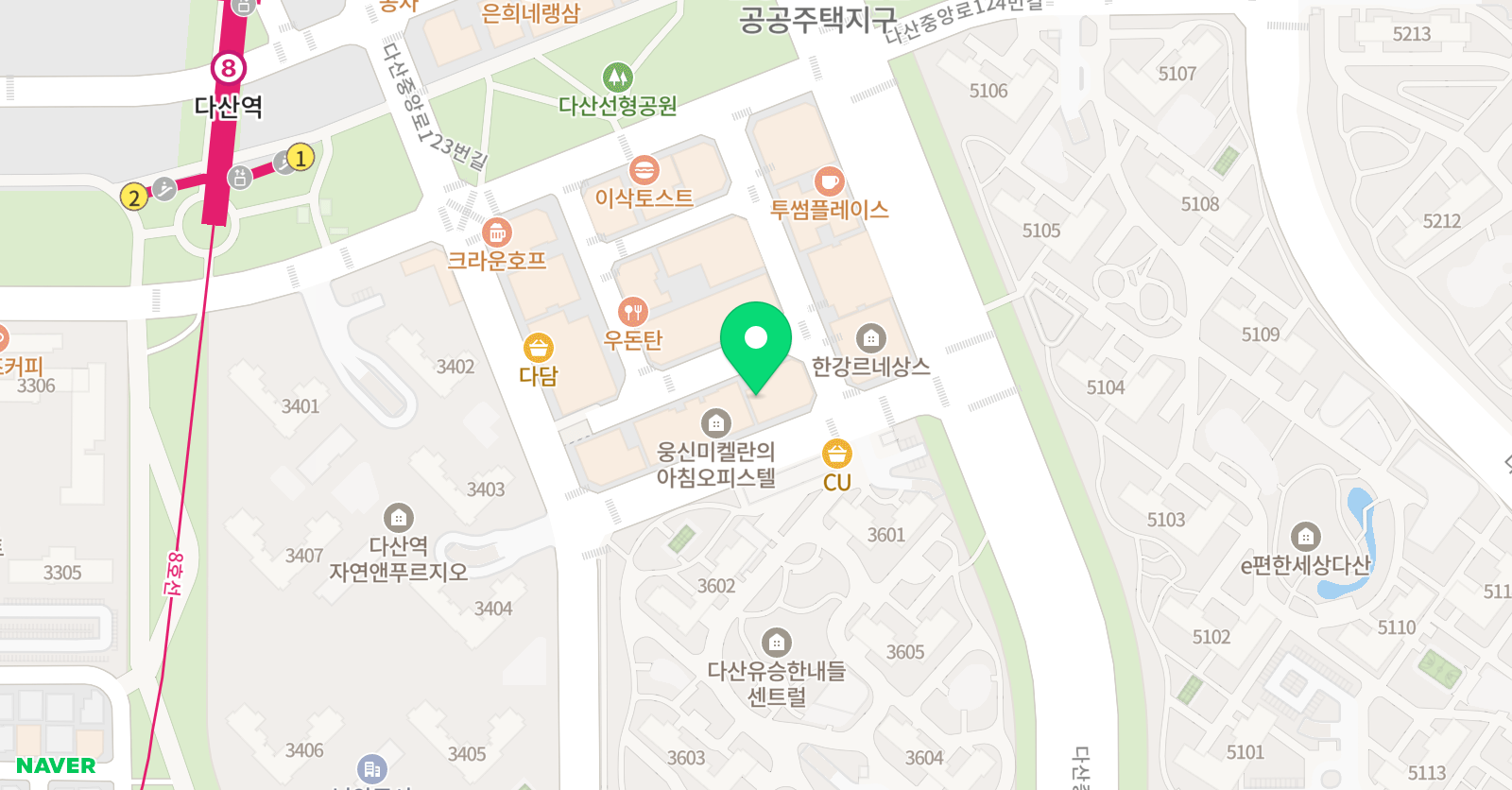 잉글리시브레인스튜디오 다산 위치
