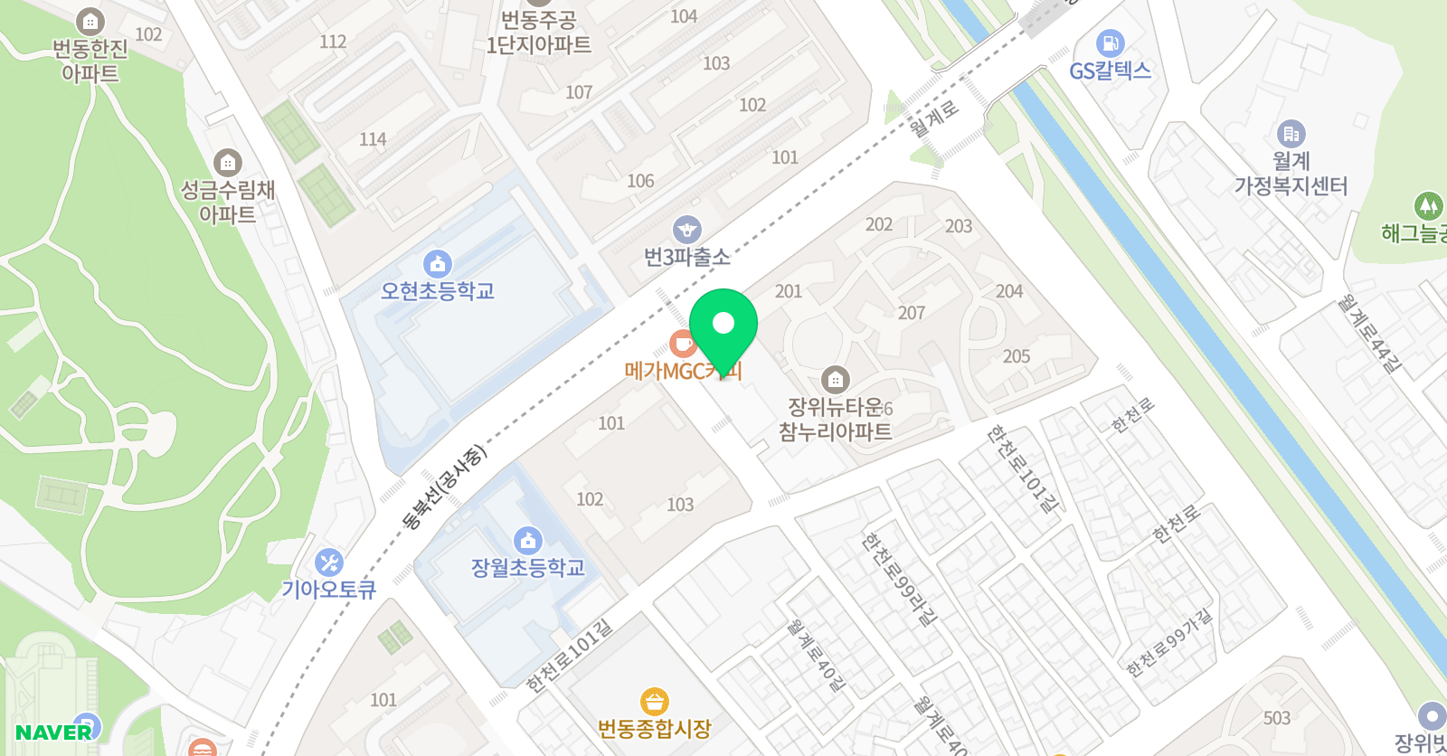 빨간펜 수학의달인 장위점 위치