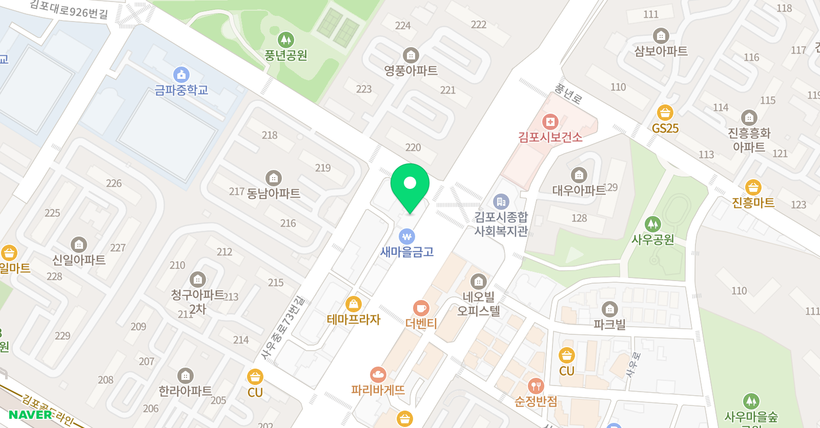 엠베스트SE 김포사우점 위치