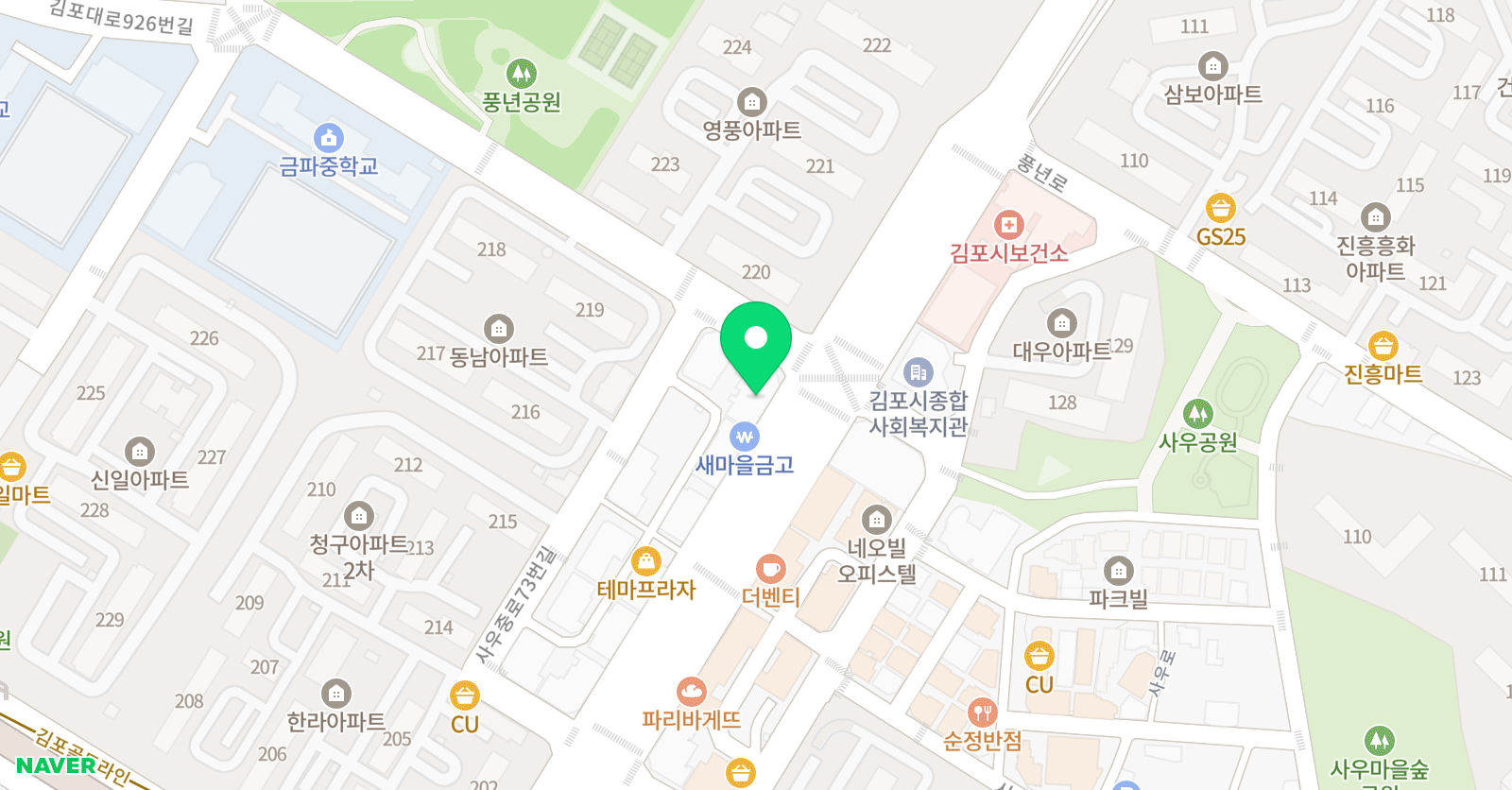 탑리딩 영어독서전문학원 위치