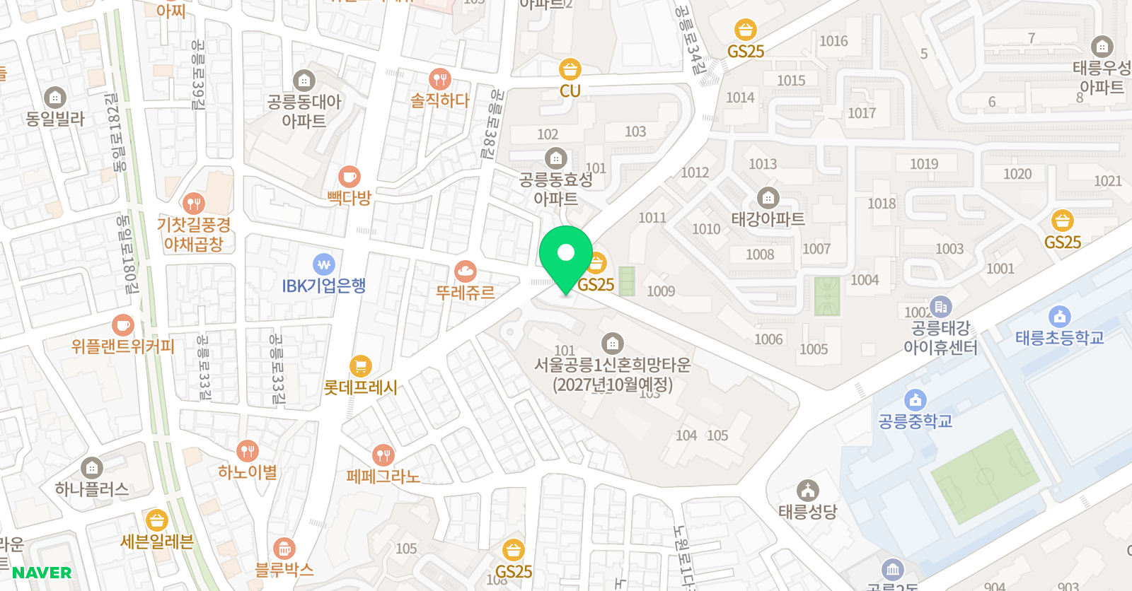 용인대금메달 태권도 위치