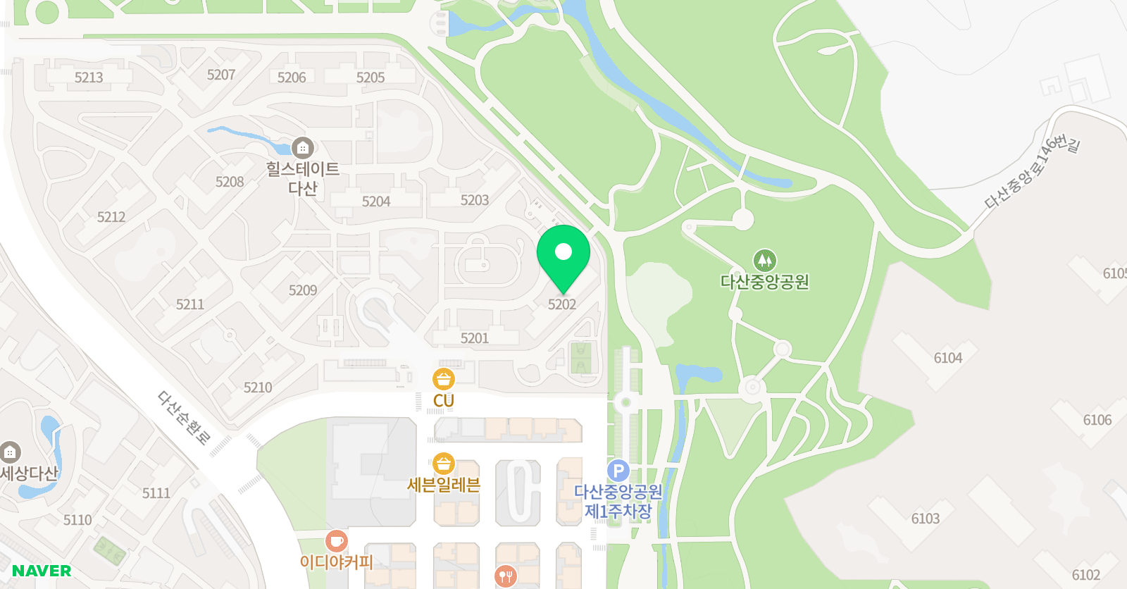 다산힐스 씨드 공부방 위치