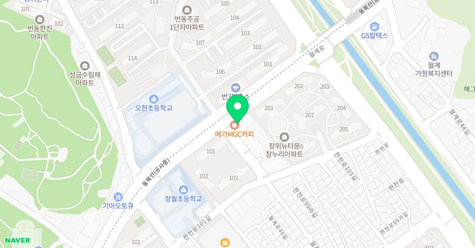 프라임 장위 학원 위치