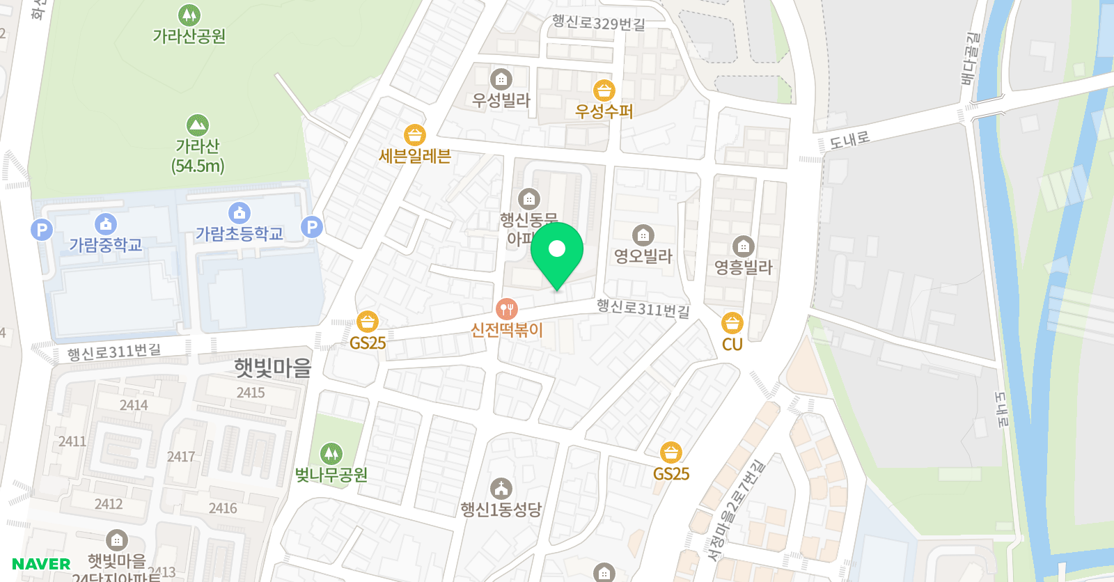 민들레 음악학원 우등해법 학원 위치