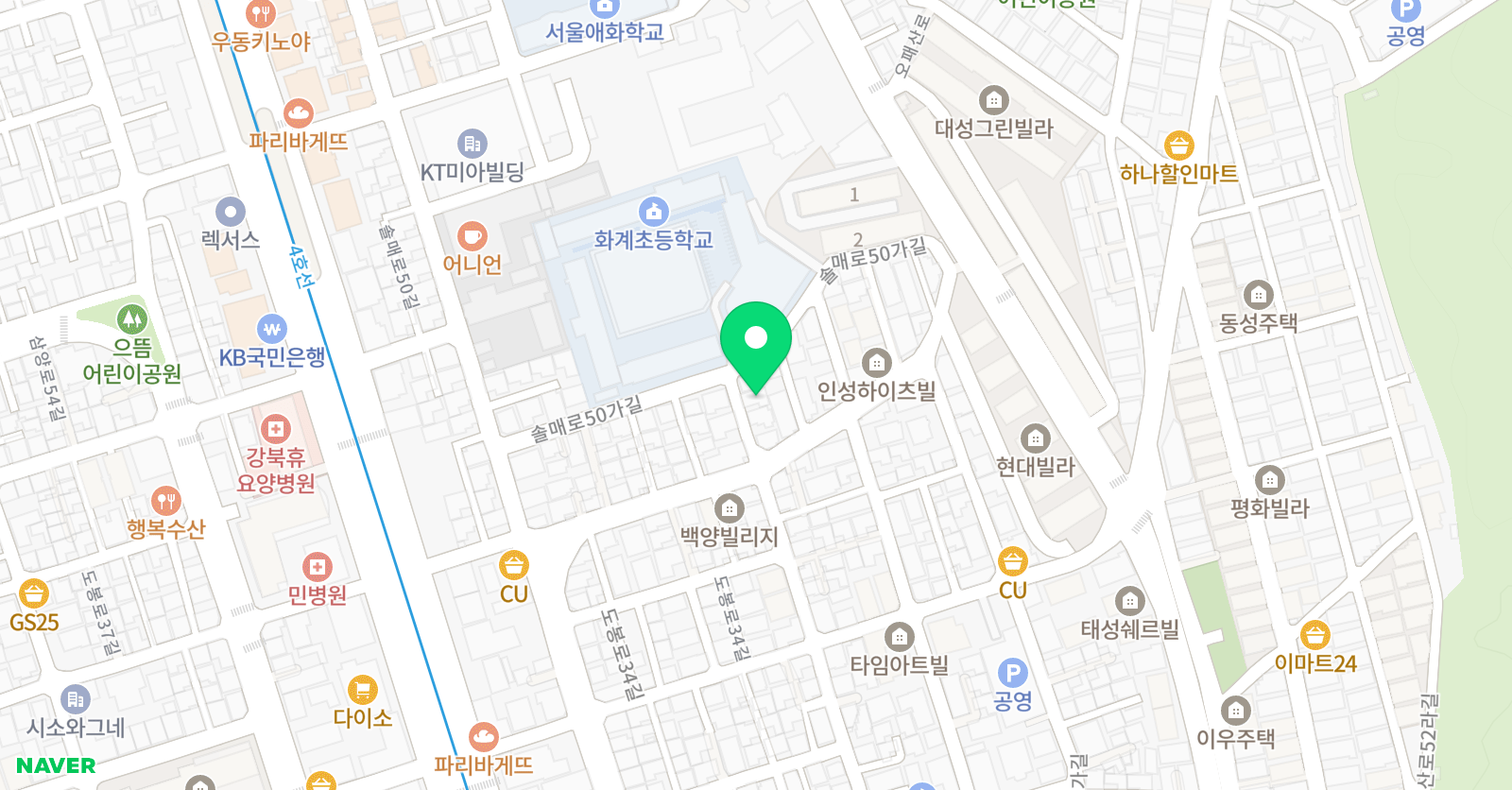 한우리 독서토론논술 강북화계교실 위치