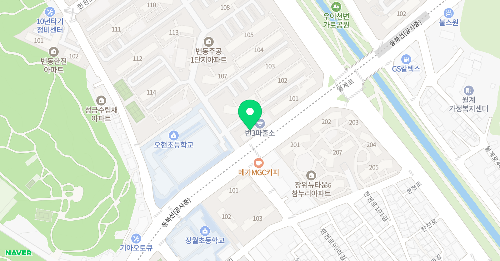 뮤엠 영어교습소 번동 위치