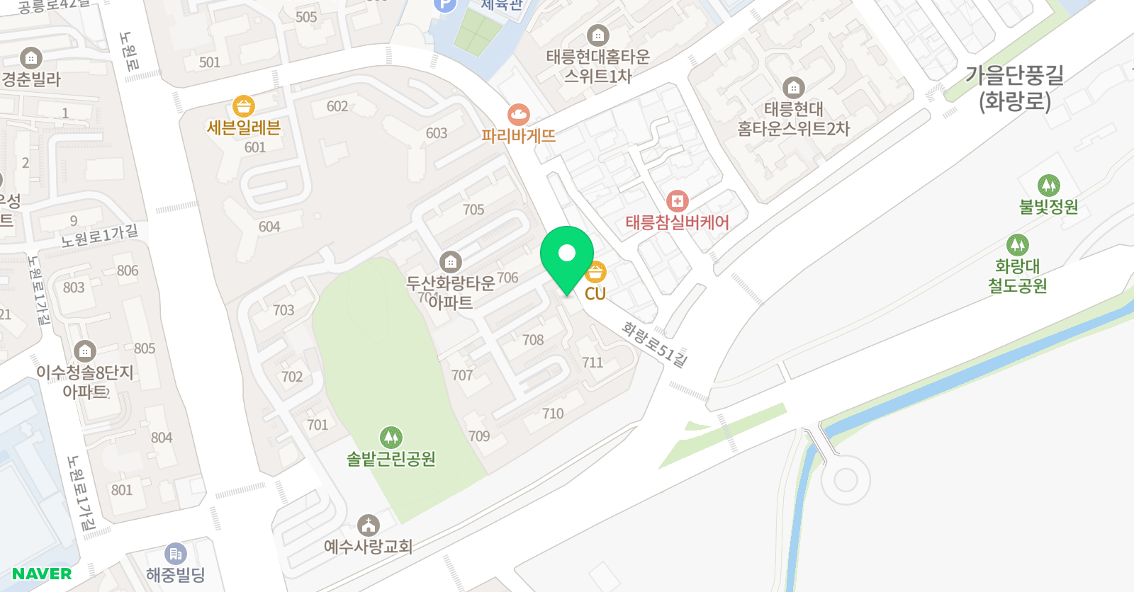NE능률주니어랩 공릉2교실 위치