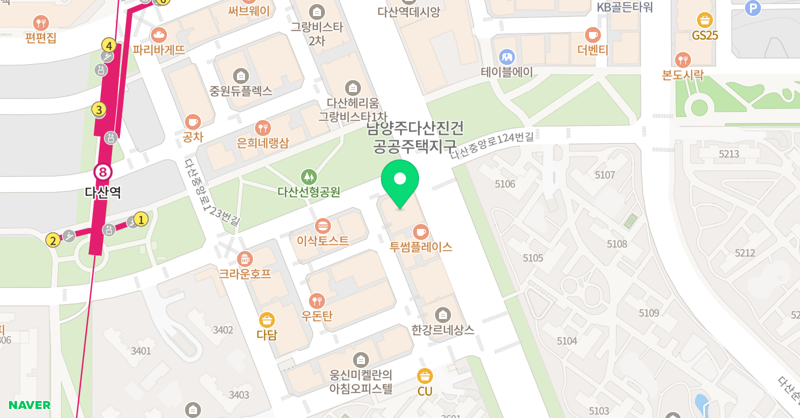 아담리즈 수학 남양주다산센터 위치