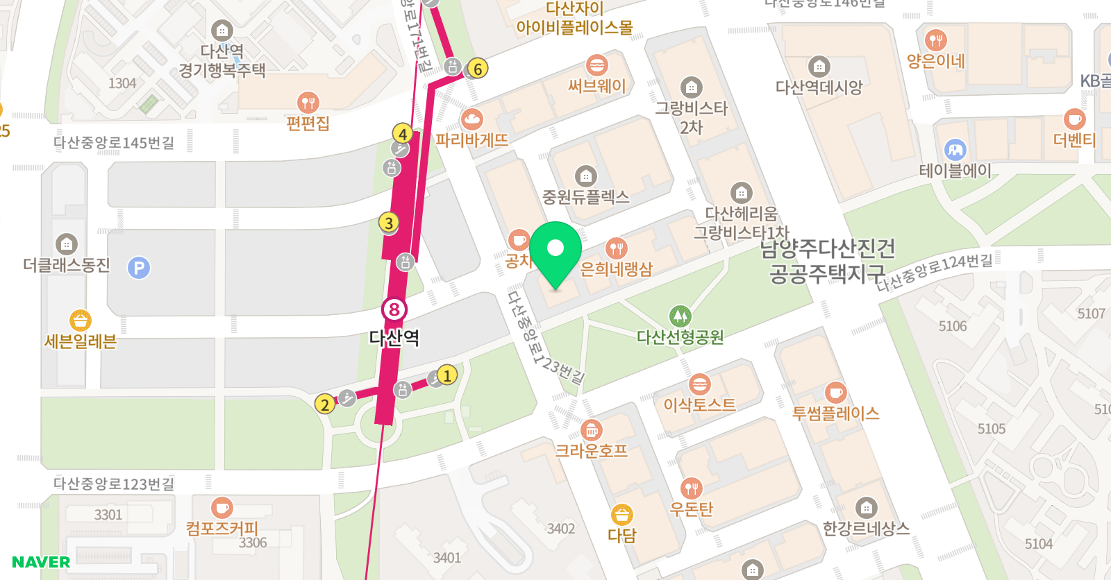 애니윈 만화학원 다산캠퍼스 위치