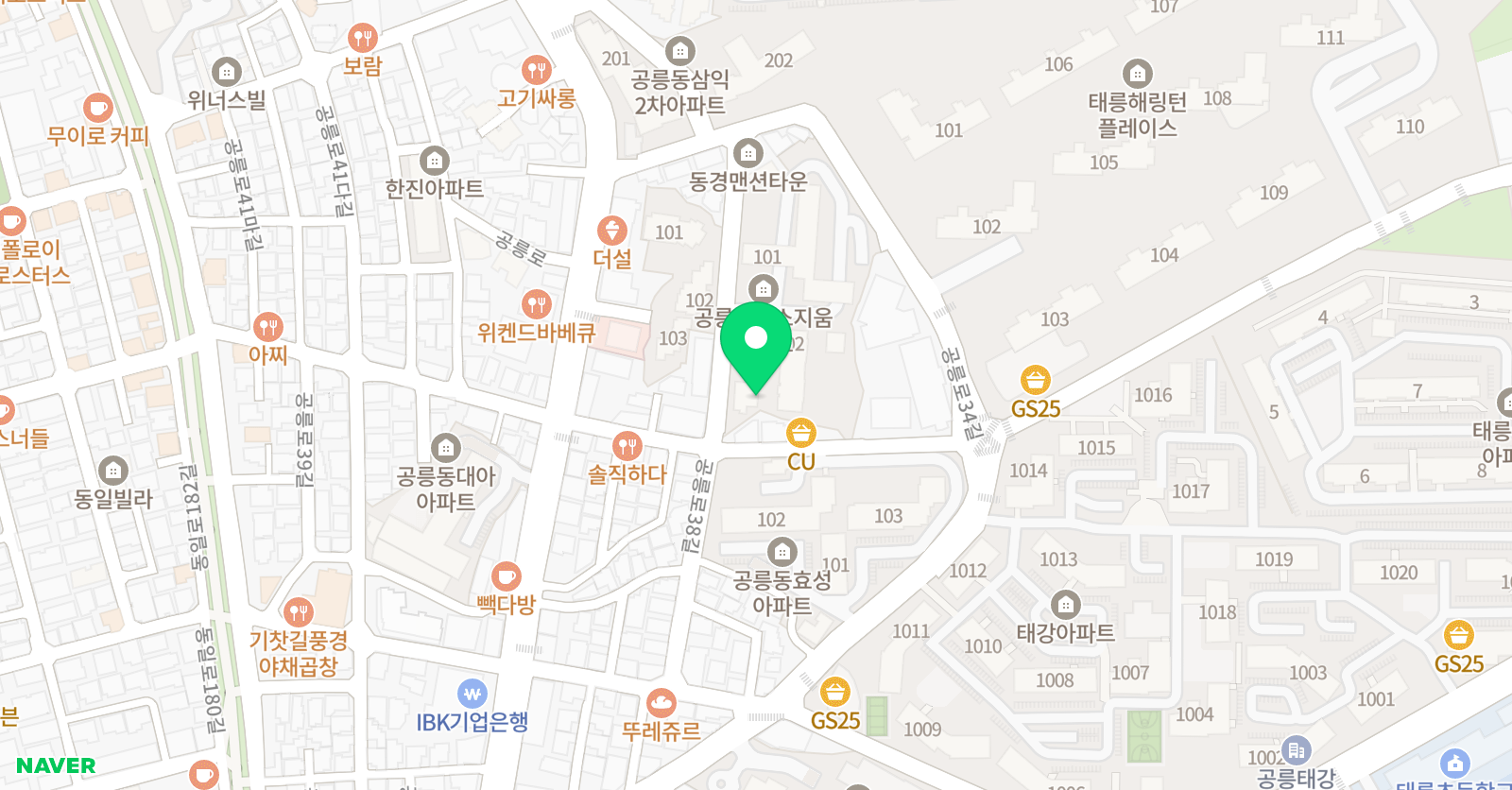 플레이팩토 공릉미소지움점 위치