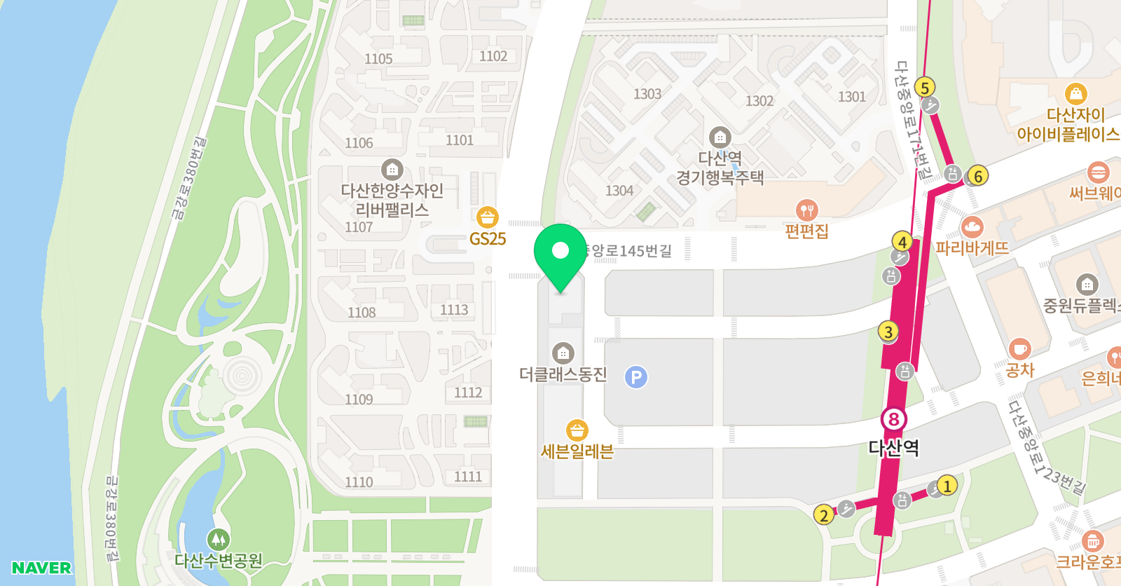 다산이레 영어 위치